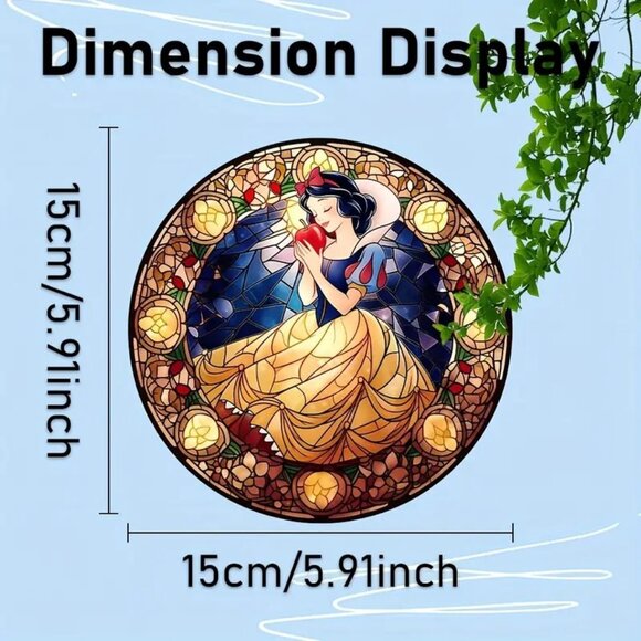 Suncatcher Snow White Disney Hanging Window Decor Colorful Princess Apple Parks - Picture 3 of 3
